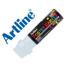 Rotulador artline poster marker epp-30 punta rectangular 30 mm color blanco