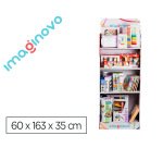 Expositor imaginovo juegos infantiles de suelo carton con 28 juegos y 22 puzles surtidos 60x163x35cm