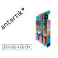 Cuaderno y carpeta antartik expositor de suelo carton con 169 unidades 30x150x115 cm