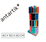 Carpeta antartik expositor de suelo carton con 80 unidades surtidas 40x150x60 cm