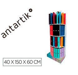Carpeta antartik expositor de suelo carton con 80 unidades surtidas 40x150x60 cm