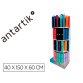 Carpeta antartik expositor de suelo carton con 80 unidades surtidas 40x150x60 cm