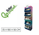 Bloc trabajos manuales liderpapel expositor de suelo carton con 160 unidades surtidas 35x180x56 cm