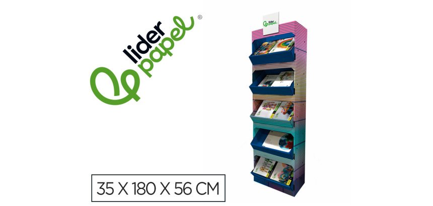 Bloc trabajos manuales liderpapel expositor de suelo carton con 160 unidades surtidas 35x180x56 cm
