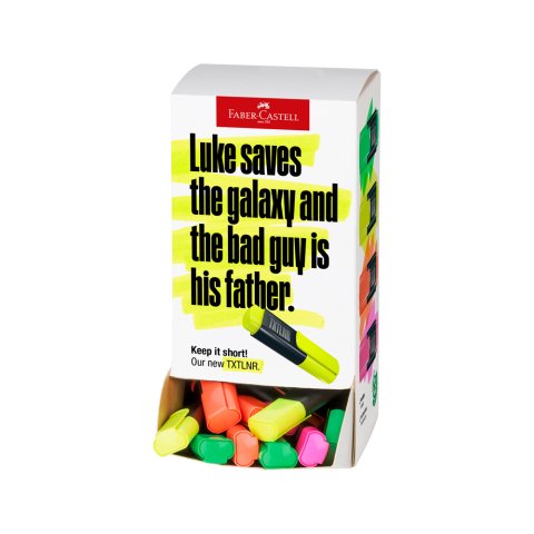 Rotulador faber castell neon txtlnr fluorescente expositor de 60 unidades colores surtidos