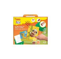 Juego jovi play&fun pinta con arena de colores animales terrestres