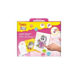 Juego jovi play&fun pinta con arena de colores unicornios