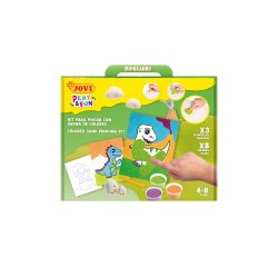 Juego jovi play&fun pinta con arena de colores dinosaurios