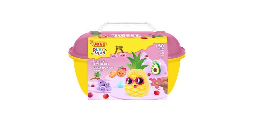 Juego jovi play&fun plastilina cofre sweet