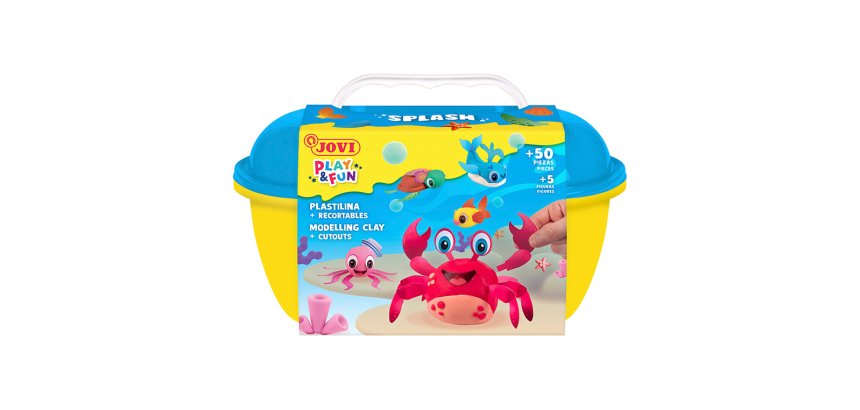 Juego jovi play&fun plastilina cofre splash