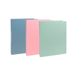 Carpeta de 4 anillas 30 mm redondas exacompta AutentiK din a4+ carton reciclado forrado colores surtidos