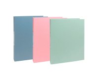 Carpeta de 2 anillas 30 mm redondas A4+ AutentiK de Exacompta carton reciclado forrado colores surtidos