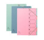 Carpeta clasificadora 7 departamentos A4 AutentiK de Exacompta carton reciclado colores surtidos