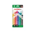 Lapices de colores alpino up mina premium caja de 12 unidades colores surtidos