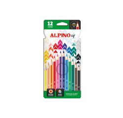 Lapices de colores alpino up mina premium caja de 12 unidades colores surtidos