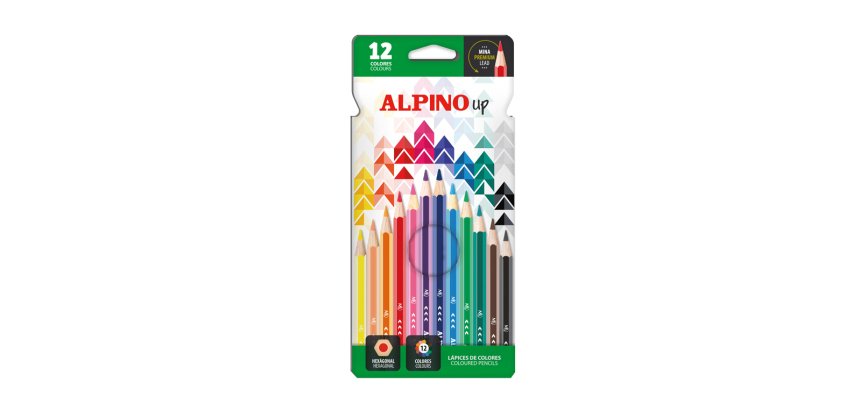 Lapices de colores alpino up mina premium caja de 12 unidades colores surtidos