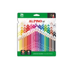Lapices de colores alpino up mina premium caja de 24 unidades colores surtidos