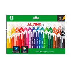 Rotulador alpino up punta 1 mm caja de 24 unidades colores surtidos