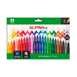 Rotulador alpino up punta 1 mm caja de 24 unidades colores surtidos