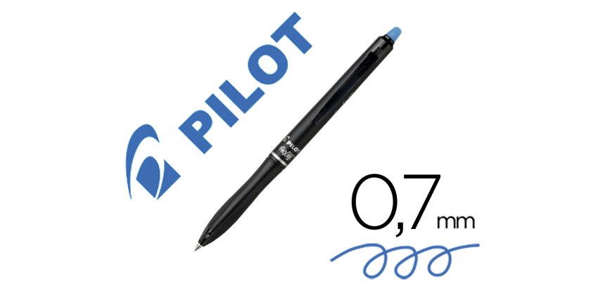 Boligrafo pilot frixion ball plus borrable 0,7 mm punta media azul