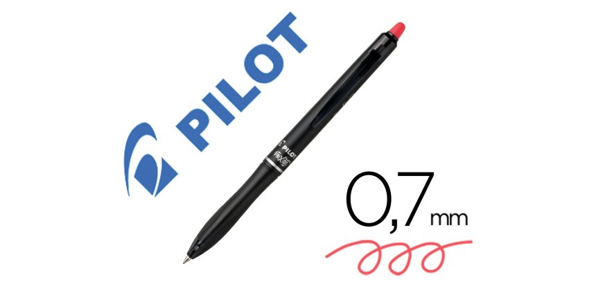 Boligrafo pilot frixion ball plus borrable 0,7 mm punta media rojo