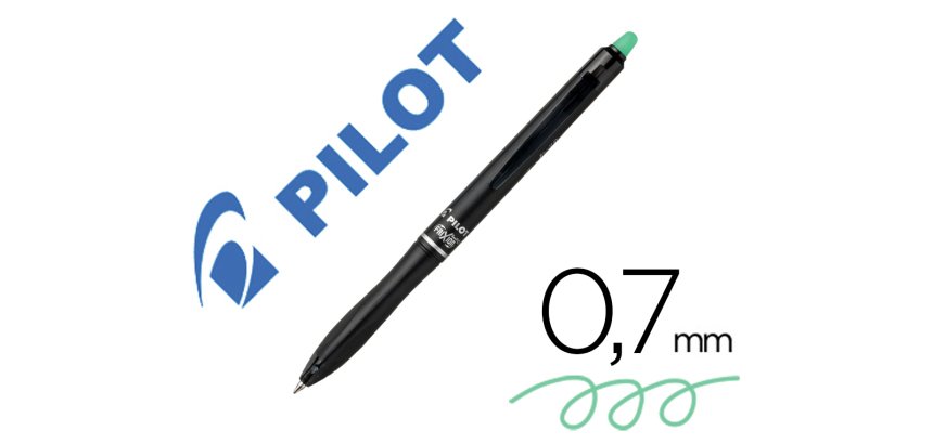Boligrafo pilot frixion ball plus borrable 0,7 mm punta media verde