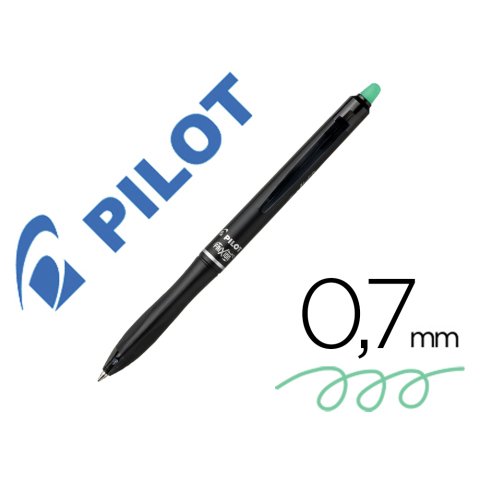 Boligrafo pilot frixion ball plus borrable 0,7 mm punta media verde