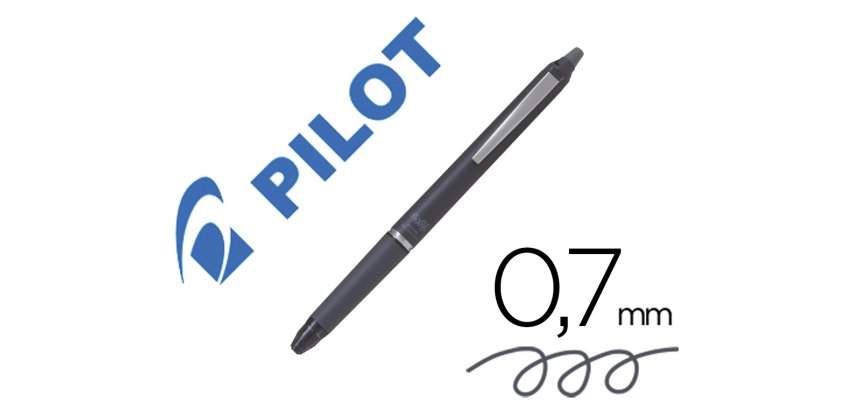 Boligrafo pilot frixion zone borrable 0,7 mm punta media gris
