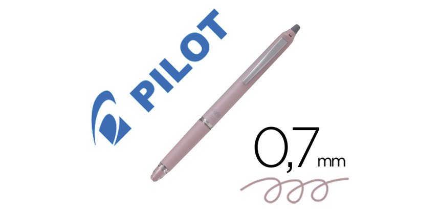 Boligrafo pilot frixion zone borrable 0,7 mm punta media rosa