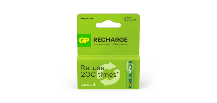 Pila gp recargable aaa 650 mah blister de 4 unidades