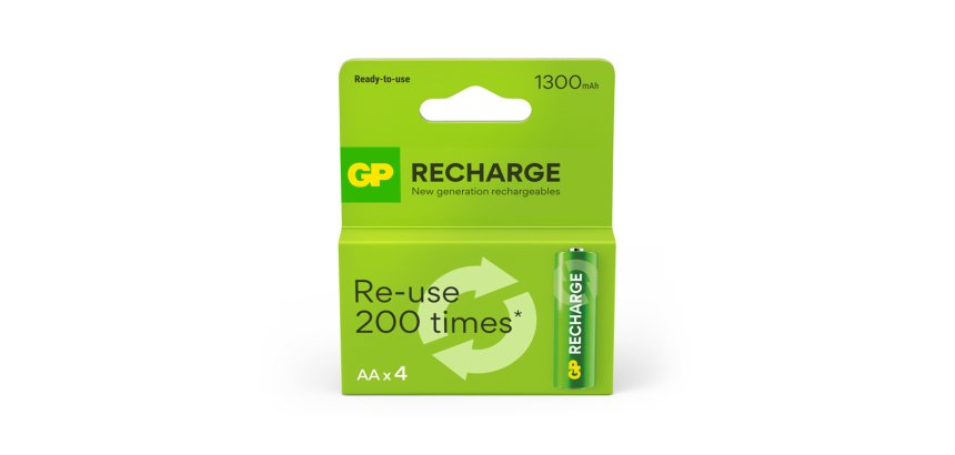 Pila gp recargable aa 1300 mah blister de 4 unidades