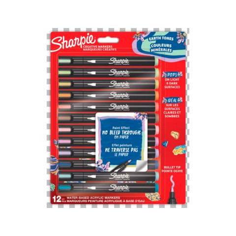 Rotulador sharpie acrilico earth tones blister de 12 unidades colores surtidos