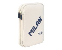 Plumier escolar milan 430 since 1918 doble con accesorios color beig 195x50x130 mm