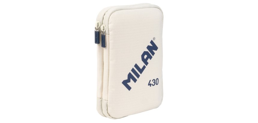 Plumier escolar milan 430 since 1918 doble con accesorios color beig 195x50x130 mm