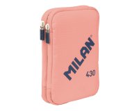Plumier escolar milan 430 since 1918 doble con accesorios color rosa 195x50x130 mm