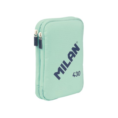 Plumier escolar milan 430 since 1918 doble con accesorios color verde 195x50x130 mm