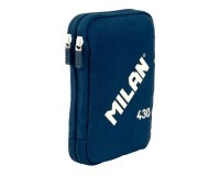 Plumier escolar milan 430 since 1918 doble con accesorios color azul 195x50x130 mm