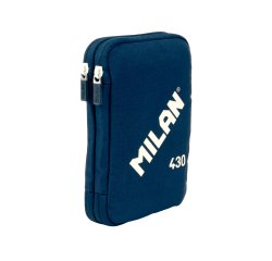 Plumier escolar milan 430 since 1918 doble con accesorios color azul 195x50x130 mm