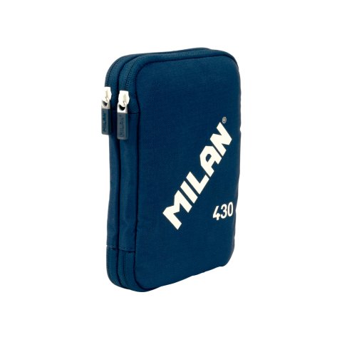 Plumier escolar milan 430 since 1918 doble con accesorios color azul 195x50x130 mm