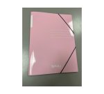 Carpeta con gomas pardo tres solapas din a4 carton pastel expositor de 24 unidades colores surtidos