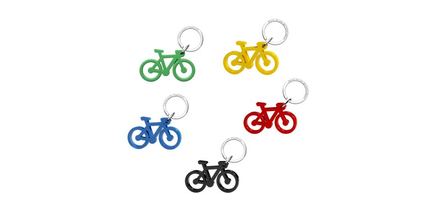 Llavero bicicleta acrilico reciclado pack de 5 unidades colores surtidos