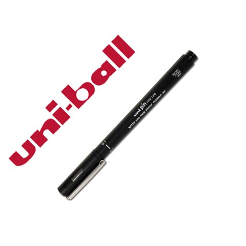 Rotulador uniball pin calibrado micrometrico 0,9 mm color negro