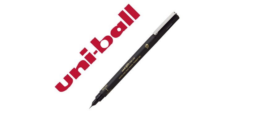Rotulador uniball pin 500ef punta pincel flexible color negro