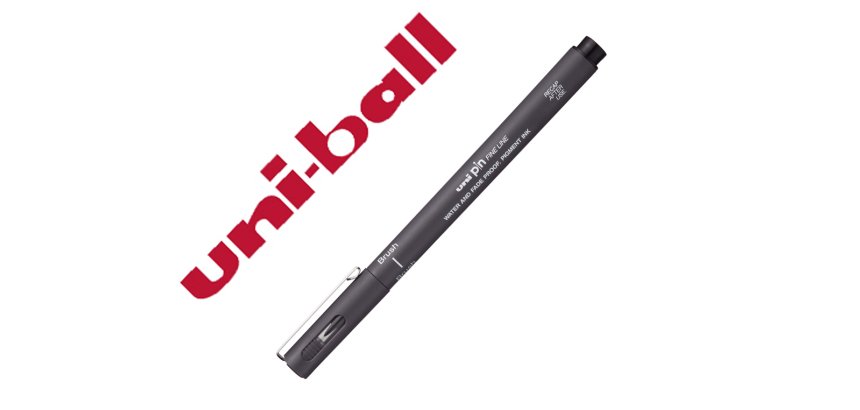 Rotulador uniball pin br-200 punta de pincel fino gris oscuro