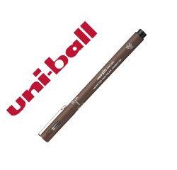 Rotulador uniball pin br-200 punta de pincel fino sepia