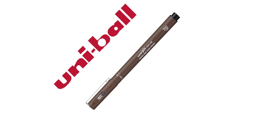 Rotulador uniball pin caligrado micrometrico 0,1 mm color sepia