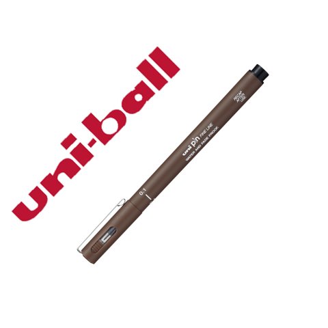 Rotulador uniball pin caligrado micrometrico 0,1 mm color sepia