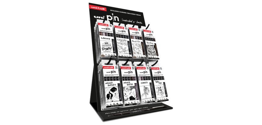 Rotulador uniball pin expositor de 32 blister surtidos