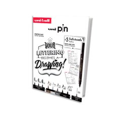 Set iniciacion uniball pin lettering starter nº2 blister de 8 rotuladores + 1 portaminas