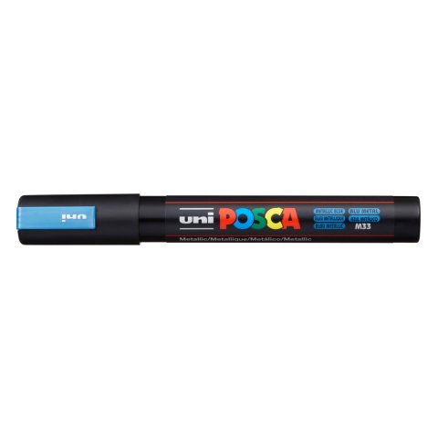 Rotulador uni posca pc-5m marcador de pintura punta conica 1,8-2,5 mm azul metalico